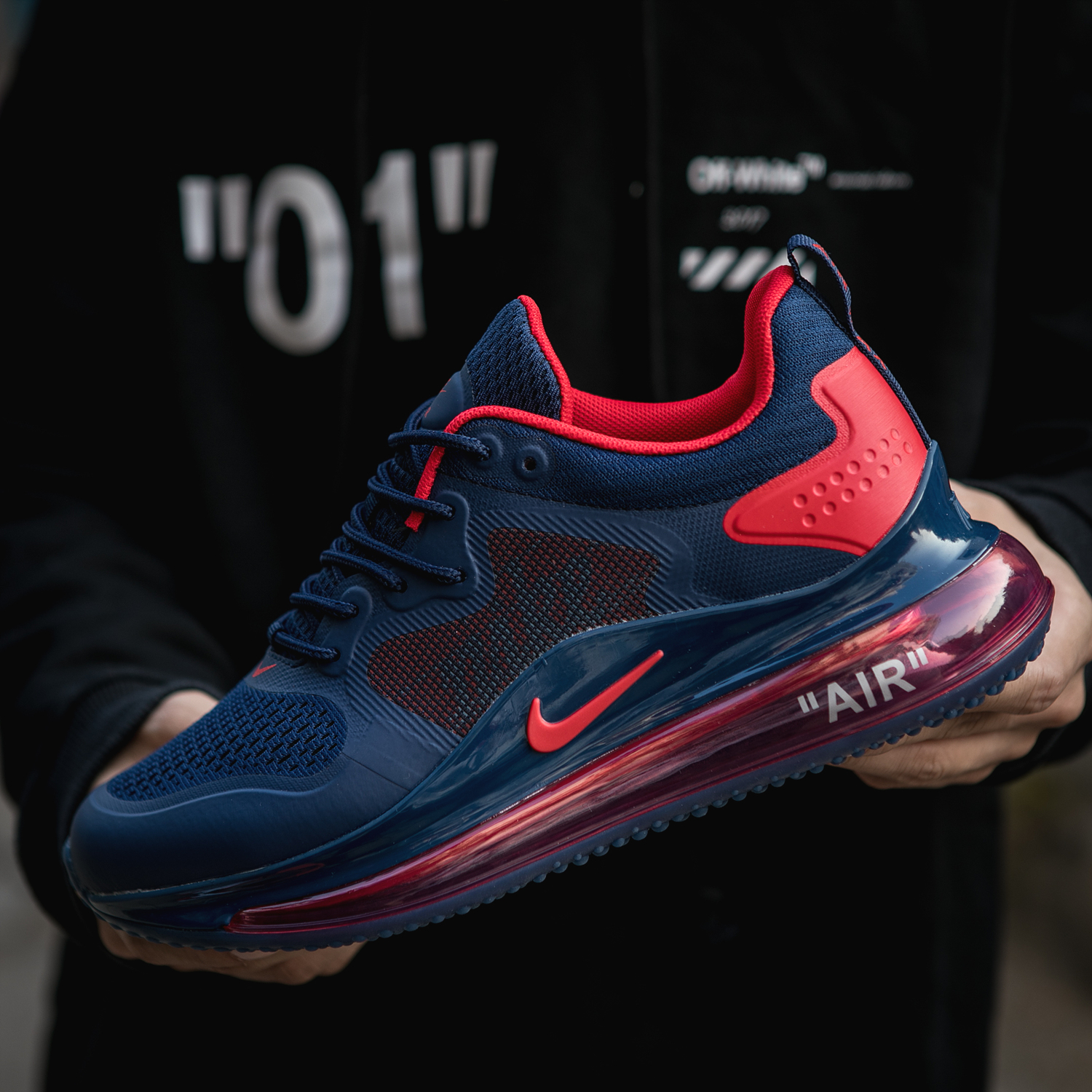 2020 Men Nike Air Max 720 Sea Blue Red Shoes - Click Image to Close